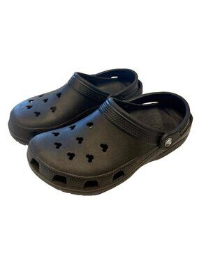 Disney Parks Exclusive Mickey Ears Black Crocs Cut Outs Size 7 Men's/9 Women's